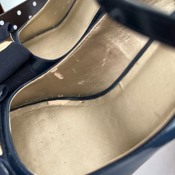 Kelly & Katie navy patent high heel shoes . - Picture 5 of 8